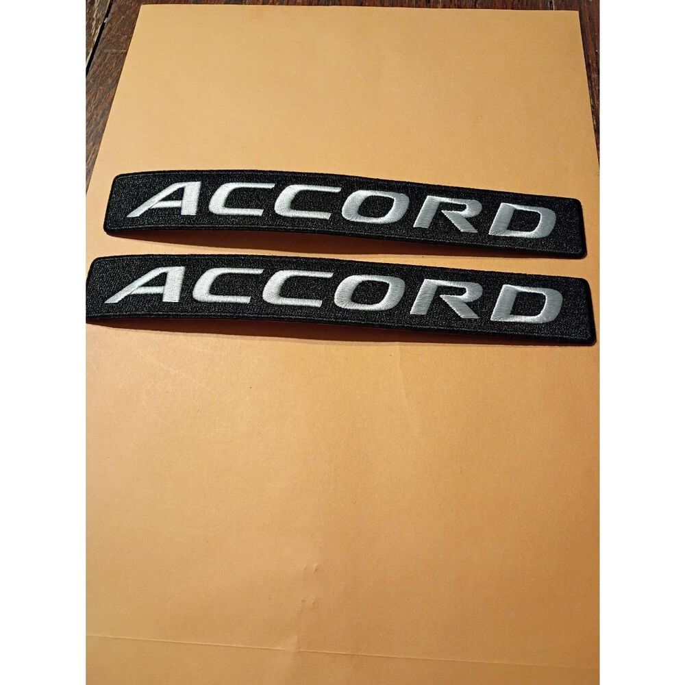 New Honda Accord Black White Iron On Patches for Jacket Hat Shirt Pants Car Cove